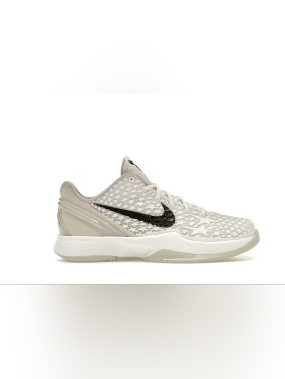 Nike Kids White and Gray Low-Top Sneakers with Black Swoosh